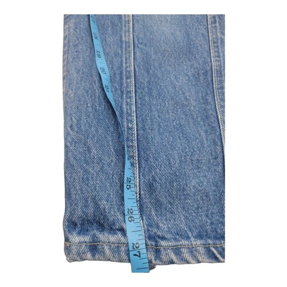 Vintage Lee Jeans Women 14 Denim High Waist  Pleat 80's Made USA Western Rancher - Picture 4 of 9
